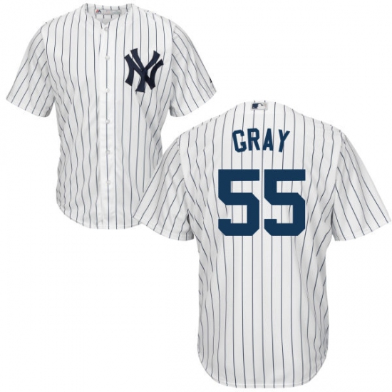 Men's Majestic New York Yankees #55 Sonny Gray Replica White Home MLB Jersey - Ujersey