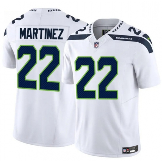 Men's Seattle Seahawks #22 Damien Martinez White 2025 F.U.S.E. Vapor Untouchable Limited Football Stitched Jersey - Ujersey