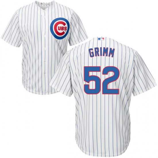 Men's Majestic Chicago Cubs #52 Justin Grimm Replica White Home Cool Base MLB Jersey - Ujersey