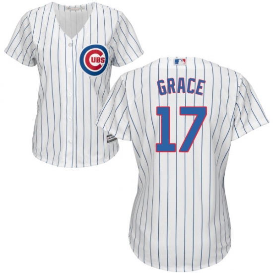 Women's Majestic Chicago Cubs #17 Mark Grace Replica White Home Cool Base MLB Jersey - Ujersey
