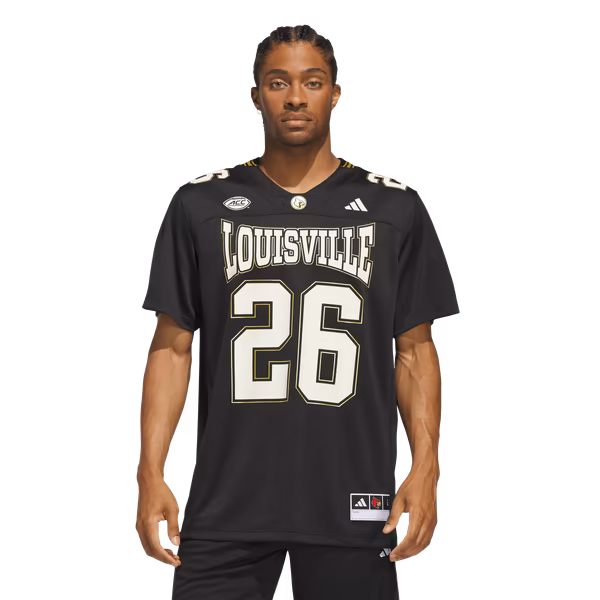 Men's adidas #26 Black Louisville Cardinals For the Ville Premier Strategy Jersey - U-jersey