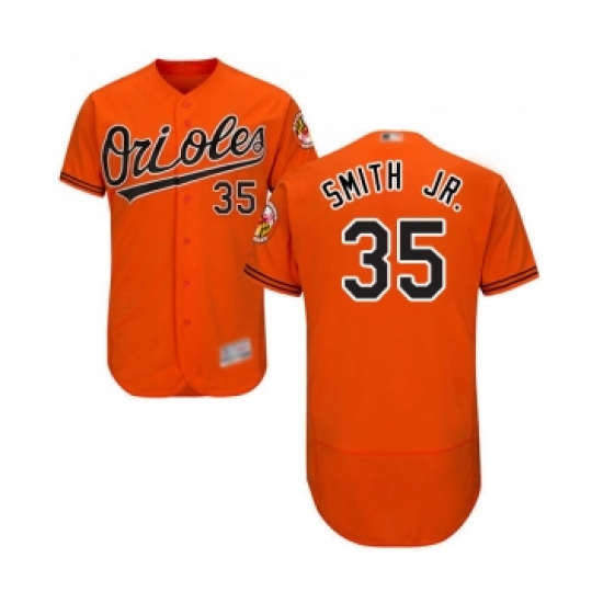 Men's Baltimore Orioles #35 Dwight Smith Jr. Orange Alternate Flex Base Authentic Collection Baseball Jersey - Ujersey