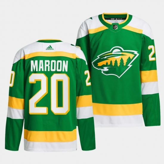 Men's Minnesota Wild #20 Patrick Maroon Green 2023-24 Stitched Jersey - Ujersey