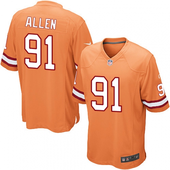 Youth Nike Tampa Bay Buccaneers #91 Beau Allen Elite Orange Glaze Alternate NFL Jersey - Ujersey