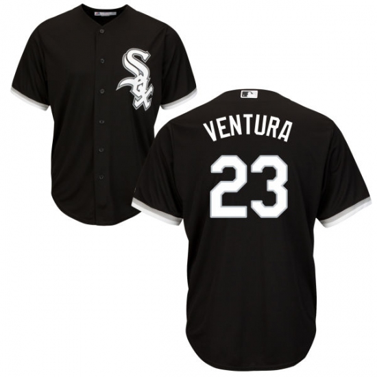 Men's Majestic Chicago White Sox #23 Robin Ventura Replica Black Alternate Home Cool Base MLB Jersey - Ujersey
