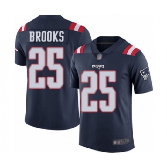 Youth New England Patriots #25 Terrence Brooks Limited Navy Blue Rush Vapor Untouchable Football Jersey - Ujersey