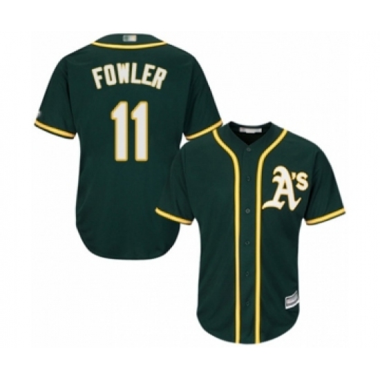 Youth Oakland Athletics #11 Dustin Fowler Authentic Green Alternate 1 Cool Base Baseball Player Jersey - Ujersey