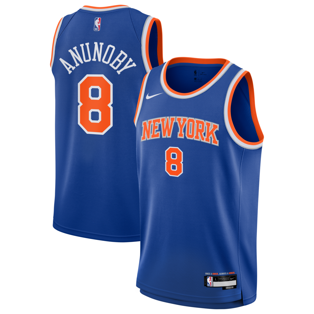 Youth New York Knicks OG Anunoby Nike Blue Swingman Jersey - Icon - Vujersey Los Angeles Rams