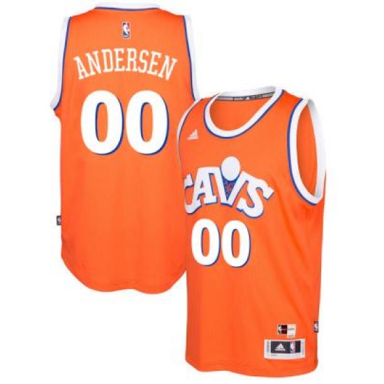 adidas Cleveland Cavaliers #00 Chris Andersen Orange Hardwood Classics Swingman Jersey - Ujersey