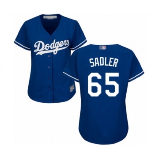 Women's Los Angeles Dodgers #65 Casey Sadler Authentic Royal Blue Alternate Cool Base Baseball Player Jersey - Ujersey