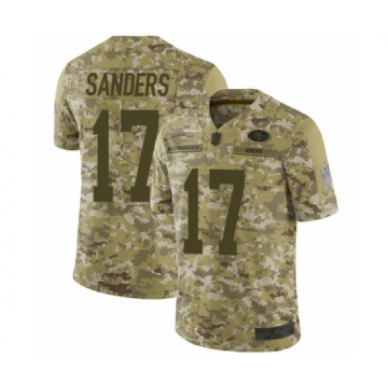 Youth San Francisco 49ers #17 Emmanuel Sanders Limited Camo 2018 Salute to Service Football Jersey - Ujersey