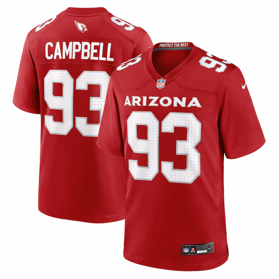 Men's Arizona Cardinals Calais Campbell Nike Cardinal Team Game Jersey - Ujersey
