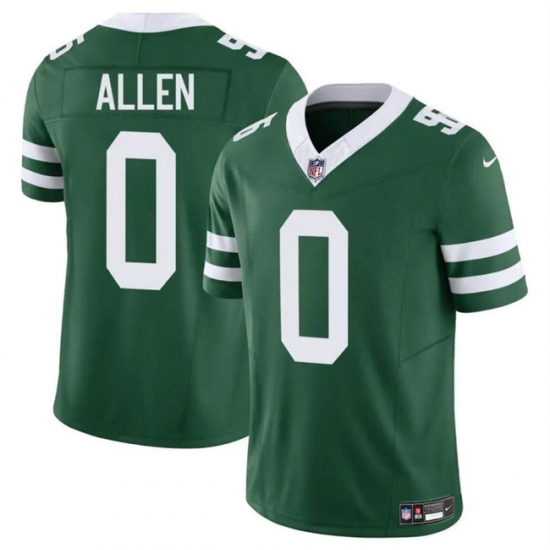 Men's New York Jets #0 Braelon Allen Green 2023 F.U.S.E Throwback Limited Stitched Jersey - Ujersey