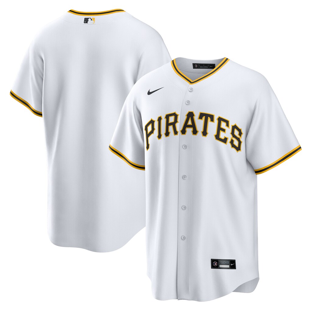 Men's Pittsburgh Pirates Nike White Home Big & Tall Replica Jersey - Ujersey