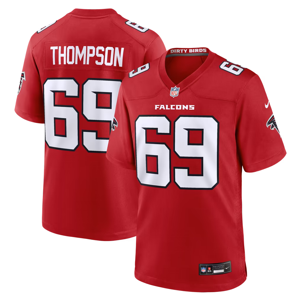 Men's Atlanta Falcons Anterio Thompson Nike Red Team Game Jersey - U-jersey