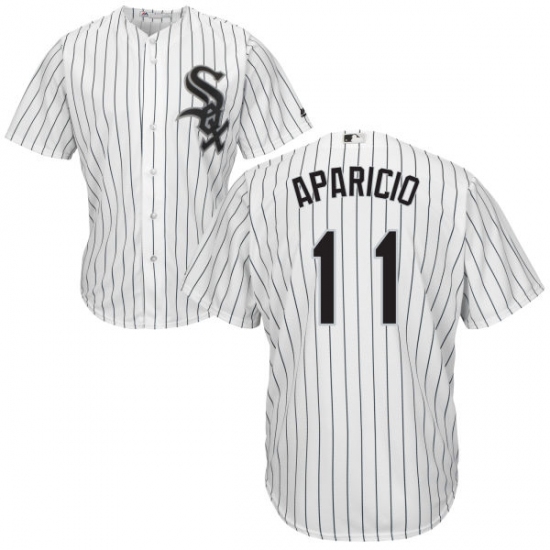 Youth Majestic Chicago White Sox #11 Luis Aparicio Authentic White Home Cool Base MLB Jersey - Ujersey