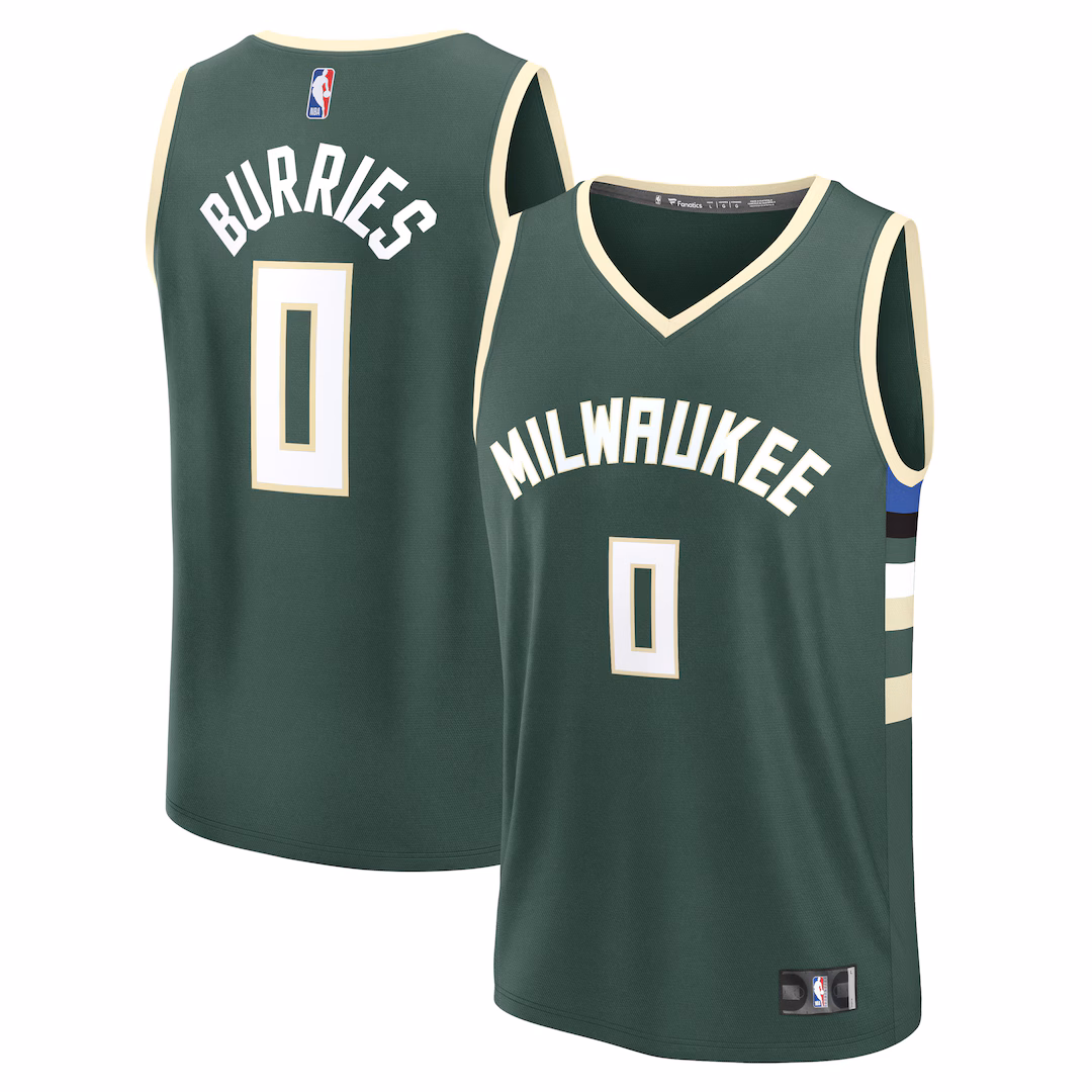 Men's Milwaukee Bucks Brayden Burries Fanatics Green 2026 NBA Draft First Round Pick Fast Break Jersey - Icon Edition - Ujersey