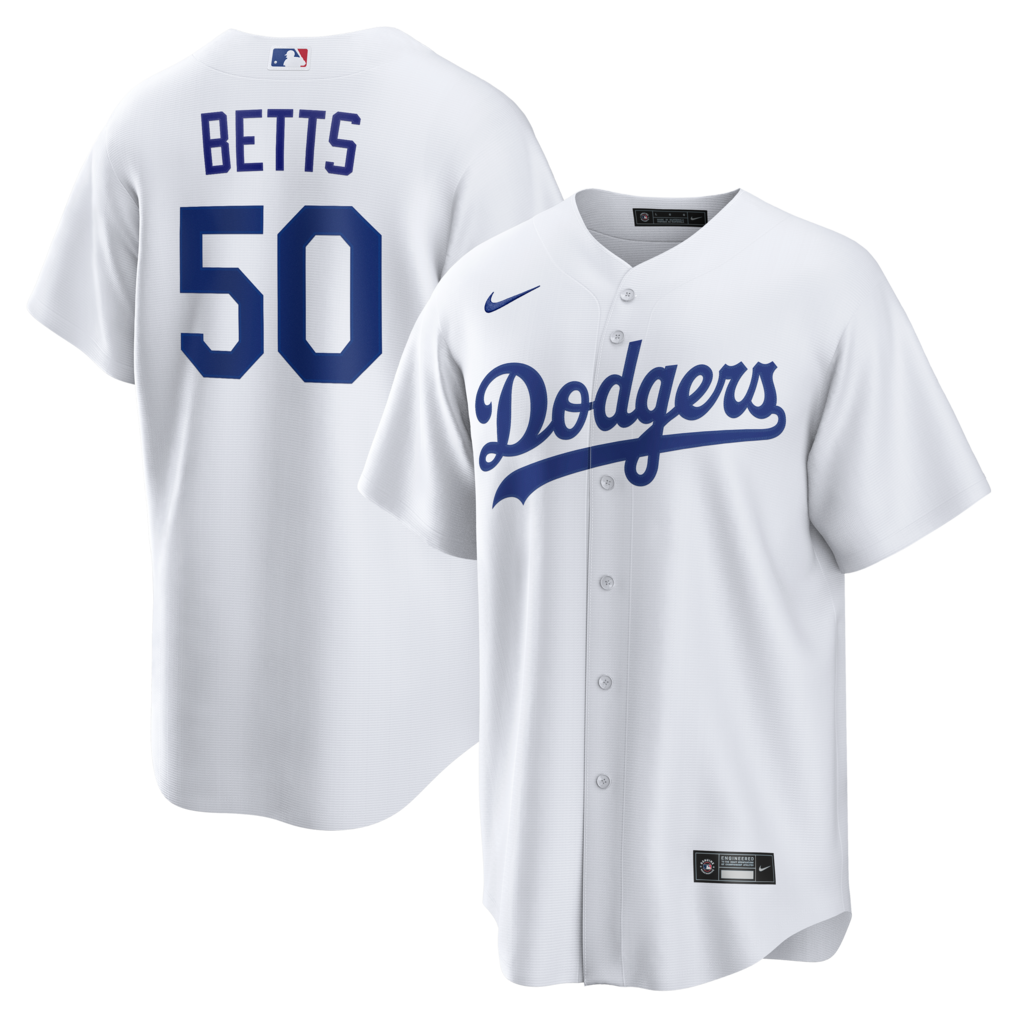 Men's Los Angeles Dodgers Mookie Betts Nike White Home Replica Jersey - Ujersey