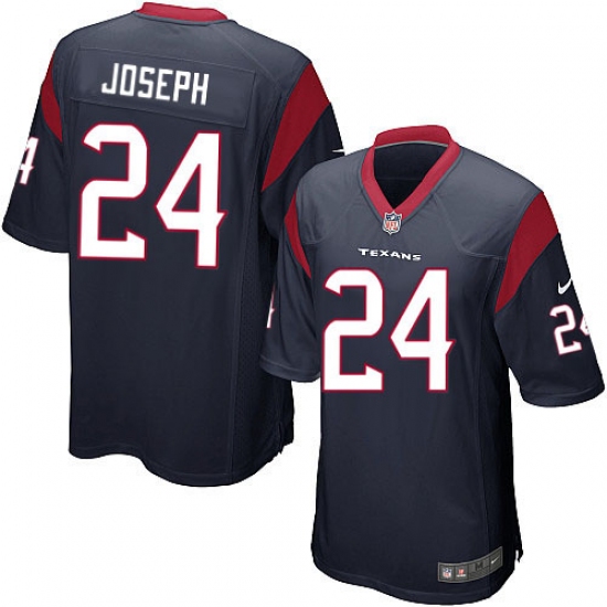 Men's Nike Houston Texans #24 Johnathan Joseph Game Navy Blue Team Color NFL Jersey - Ujersey