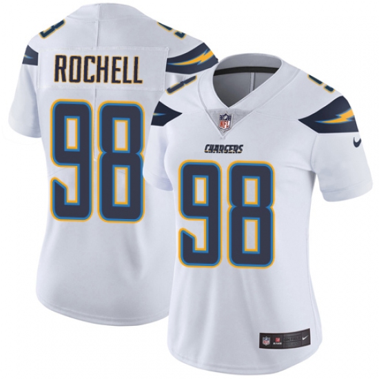 Women's Nike Los Angeles Chargers #98 Isaac Rochell White Vapor Untouchable Limited Player NFL Jersey - Ujersey