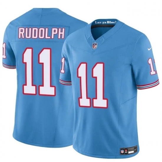 Men's Tennessee Titans #11 Mason Rudolph Blue 2024 F.U.S.E. Throwback Vapor Limited Football Stitched Jersey - Ujersey