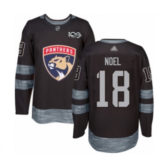 Men's Florida Panthers #18 Serron Noel Authentic Black 1917-2017 100th Anniversary Hockey Jersey - Ujersey