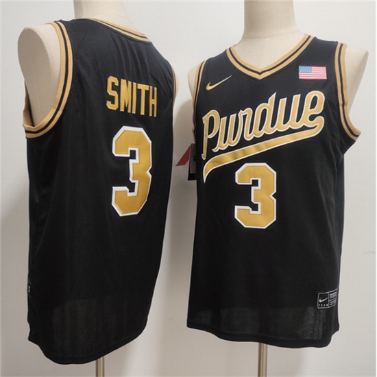 Men's Purdue Boilermakers #3 Braden Smith Black 2026 Vapor Limited Stitched Football Jersey - Ujersey