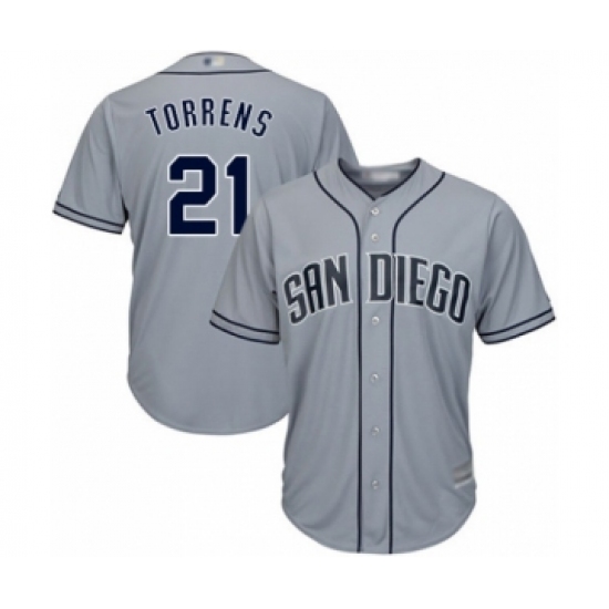 Youth San Diego Padres #21 Luis Torrens Authentic Grey Road Cool Base Baseball Player Jersey - Ujersey
