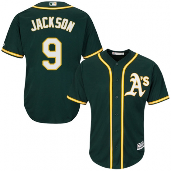 Men's Majestic Oakland Athletics #9 Reggie Jackson Replica Green Alternate 1 Cool Base MLB Jersey - Ujersey