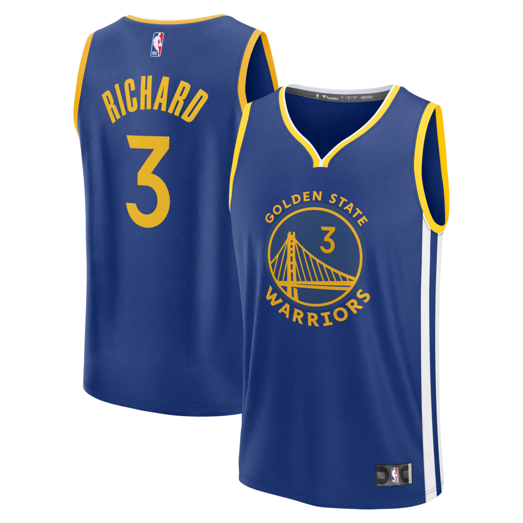 Men's Golden State Warriors Will Richard Fanatics Blue Fast Break Replica Jersey - Icon Edition - Ujersey