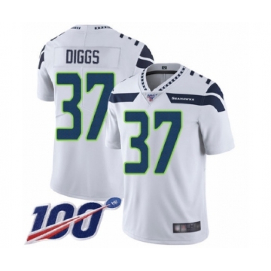 Youth Seattle Seahawks #37 Quandre Diggs White Vapor Untouchable Limited Player 100th Season Football Jersey - Ujersey