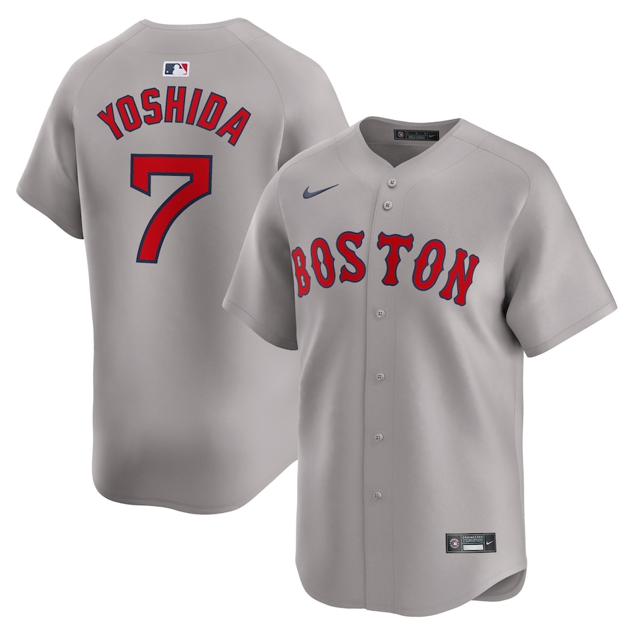 Men's Boston Red Sox Masataka Yoshida Nike Gray Away Limited Player Jersey - Ujersey NHL