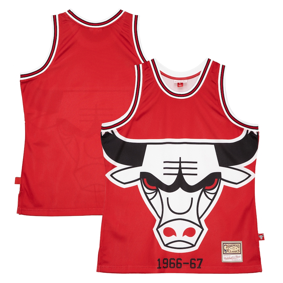 Men's Chicago Bulls  Mitchell & Ness Red Hardwood Classics Blown Out Fashion Jersey - Ujersey NHL