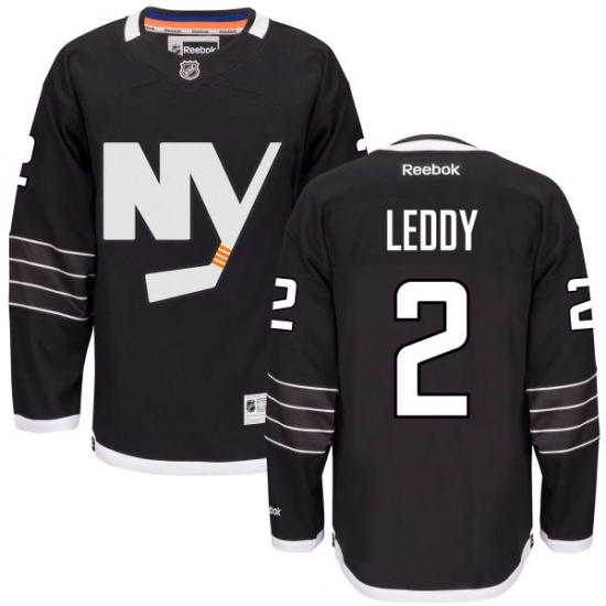 Women's Reebok New York Islanders #2 Nick Leddy Authentic Black Third NHL Jersey - Ujersey