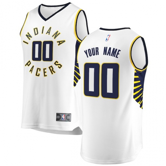 Men's Indiana Pacers Fanatics Branded White Fast Break Custom Replica Jersey - Association Edition - Ujersey