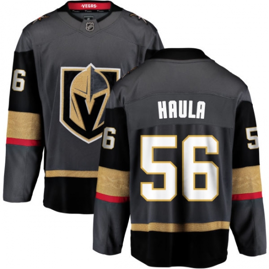 Men's Vegas Golden Knights #56 Erik Haula Authentic Black Home Fanatics Branded Breakaway NHL Jersey - Ujersey
