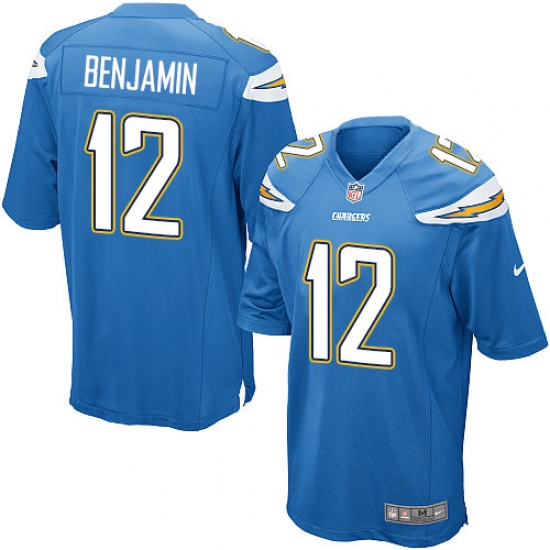 Men's Nike Los Angeles Chargers #12 Travis Benjamin Game Electric Blue Alternate NFL Jersey - Ujersey