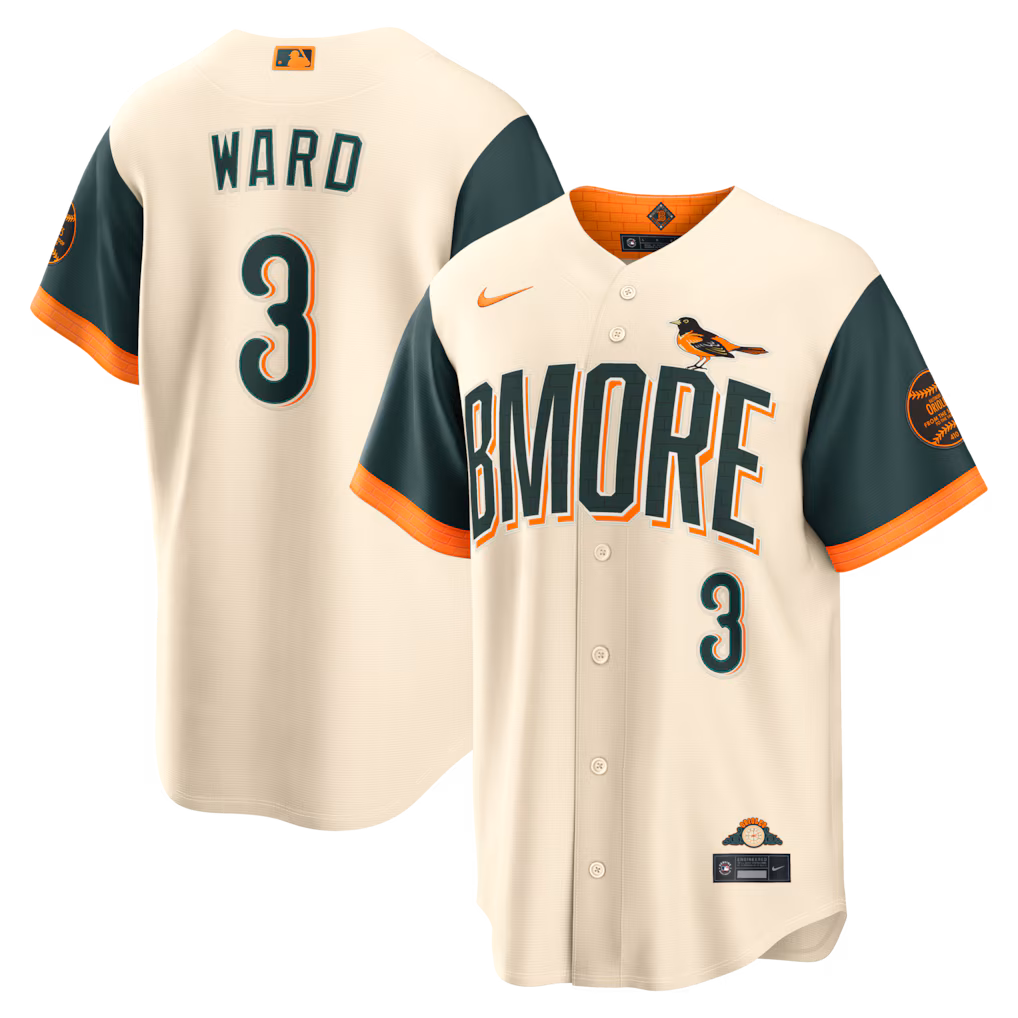Men's Baltimore Orioles Taylor Ward Nike Cream 2026 City Connect Stadium Jersey