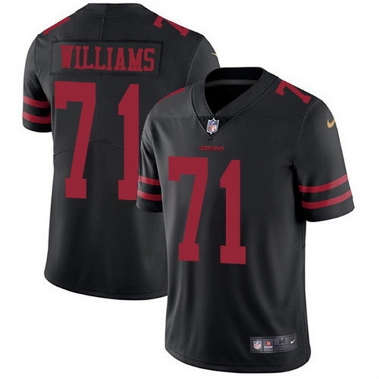 Men's San Francisco 49ers #71 Trent Williams Black Anniversary Vapor Untouchable Limited Stitched Football Jersey - Ujersey