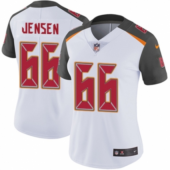 Women's Nike Tampa Bay Buccaneers #66 Ryan Jensen White Vapor Untouchable Limited Player NFL Jersey - Ujersey