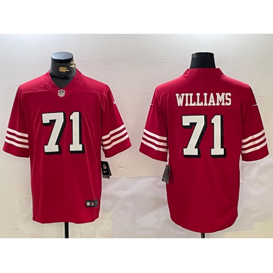 Men's San Francisco 49ers #71 Trent Williams Red Vapor Untouchable Limited Stitched Football Jerseys - Ujersey