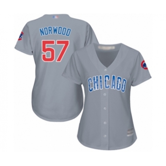 Women's Chicago Cubs #73 Adbert Alzolay Authentic Grey Road Cool Base Baseball Player Jersey - Ujersey