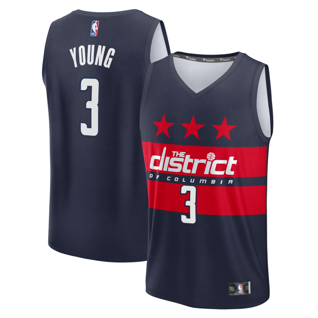 Men's Washington Wizards Trae Young Fanatics Navy Fast Break - Statement Edition - U-jersey