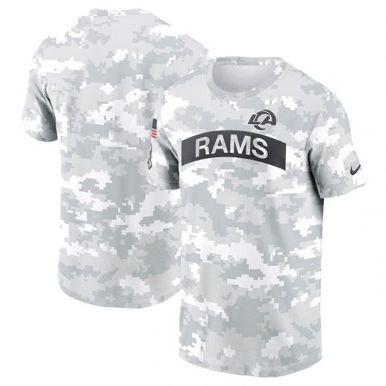 Men's Los Angeles Rams 2024 Arctic Camo Salute To Service Performance T-Shirt - Ujersey