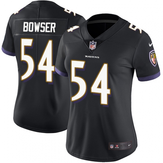 Women's Nike Baltimore Ravens #54 Tyus Bowser Black Alternate Vapor Untouchable Limited Player NFL Jersey - Ujersey