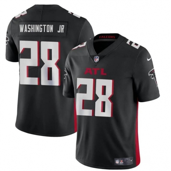 Men's Atlanta Falcons #28 Carlos Washington Jr Black Vapor Untouchable Limited Football Stitched Jersey - Ujersey