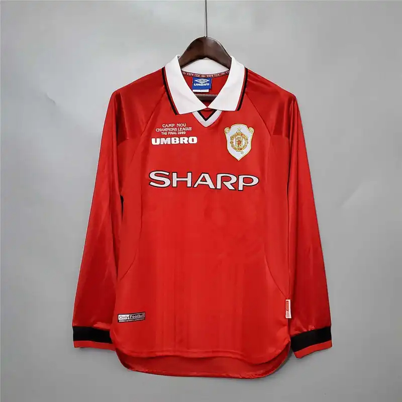 Manchester United Retro Home Long Sleeve Football Jersey Shirt 1999/00 - U-jersey