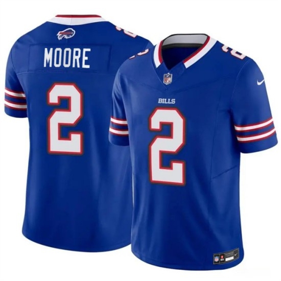 Men's Buffalo Bills #2 D.J. Moore Blue 2026 F.U.S.E. Vapor Untouchable Limited Stitched Football Jersey - Ujersey