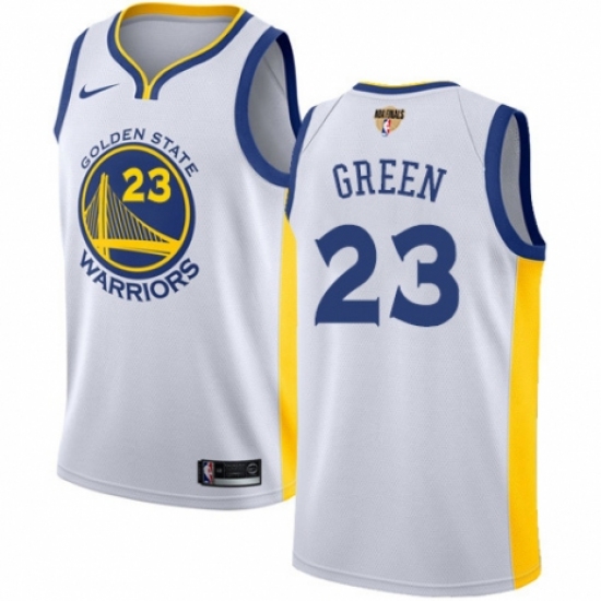Men's Nike Golden State Warriors #23 Draymond Green Authentic White Home 2018 NBA Finals Bound NBA Jersey - Association Edition - Ujersey