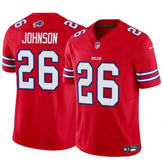 Men's Buffalo Bills #26 Ty Johnson Red 2024 F.U.S.E. Vapor Untouchable Limited Stitched Football Jersey - Ujersey
